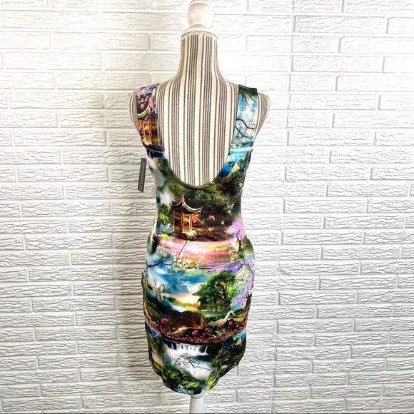 Cocoom Asian Landscape Bodycon Neoprene Dress - Picture 6 of 8